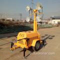 5 ส่วนยกระดับ 4 * 1000W 360 องศา 7M Trailer Mobile Light Tower FZMTC-1000B